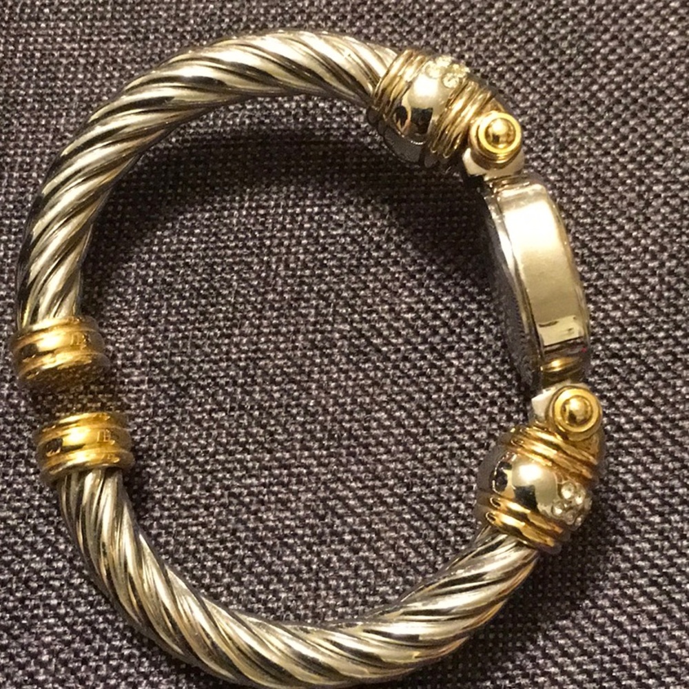 Collezio Rhinestone Cuff Watch - image 2